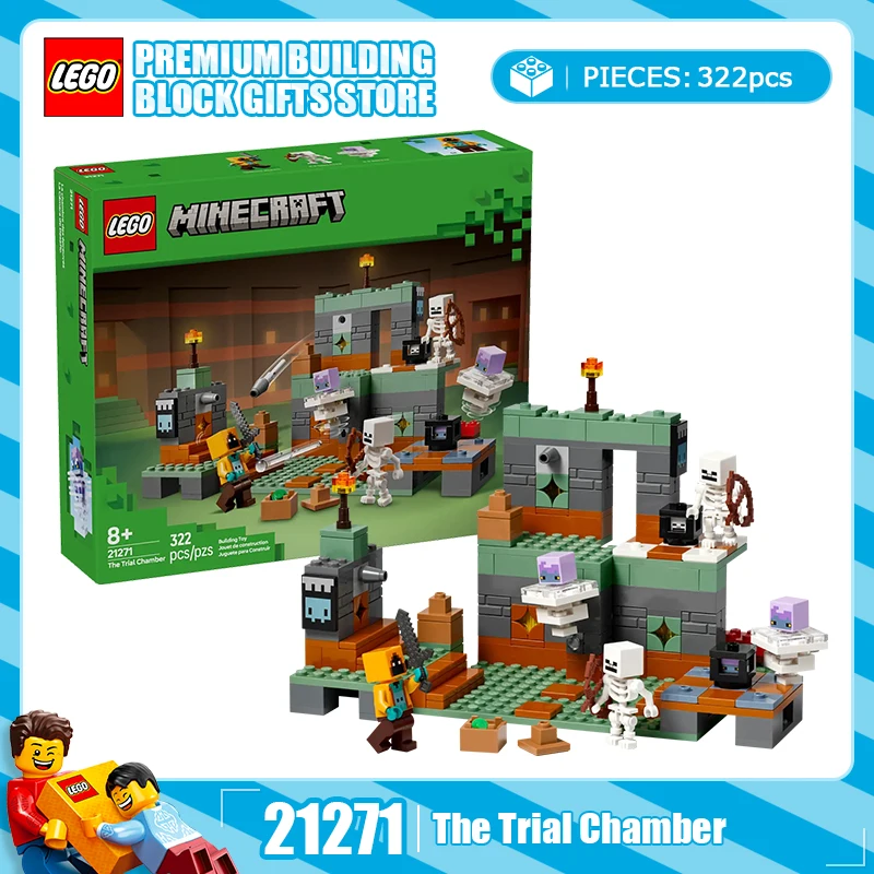 ليغو اللبنات سلسلة ماين كرافت 21271 21268 21270 21269 غرفة المحاكمة للأطفال اللبنات لعبة التجميع هدية