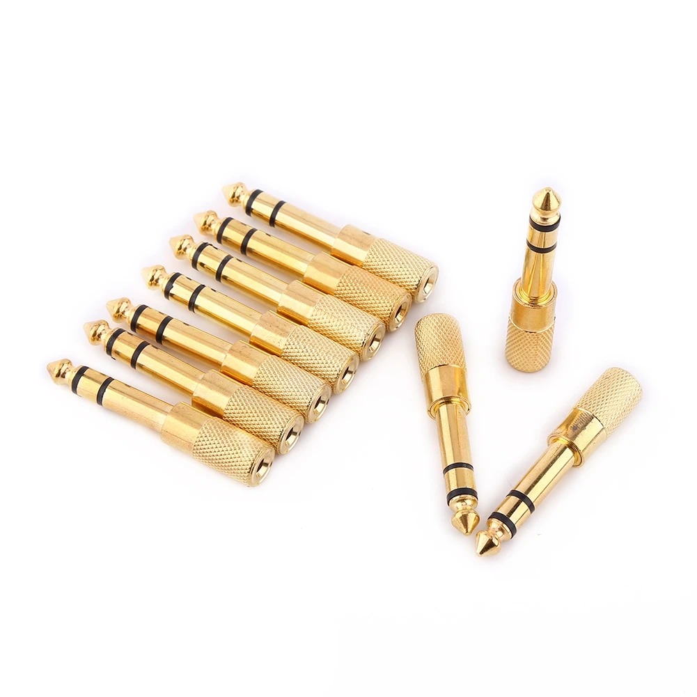 10PCS 6.5mm 1/4 inch Male to 3.5mm 1/8 inch Female Stereo Audio Plug Headphone Mic Jack Adapter