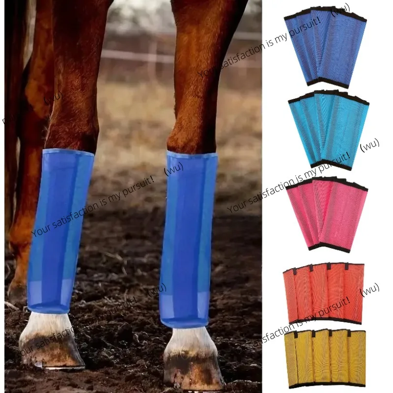 4pcs Horse Leg Protection, Breathable Fly Boots Prevent Bites, Comfortable Mesh Wraps for All-Day Riding & Turnout, Horse Riding