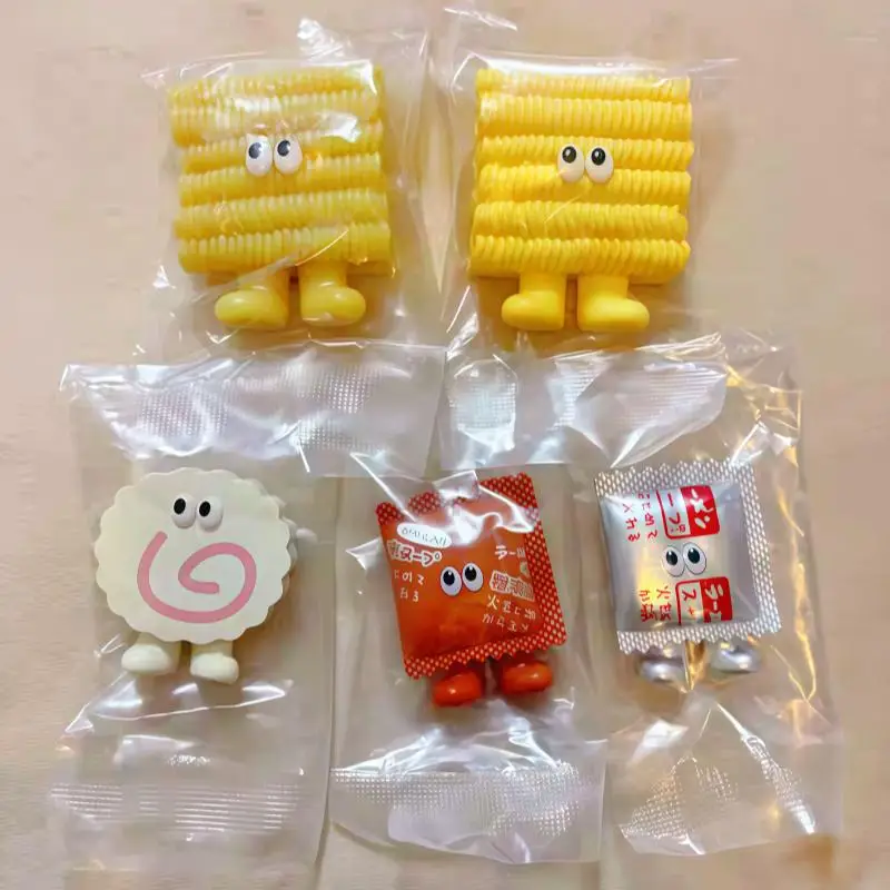 Juguetes Cápsula Gachapon Japoneses QUALIA, Figuras de Ramen, Bloque de Fideos, Paquete de Condimento, Topping de Huevo, Narutomaki