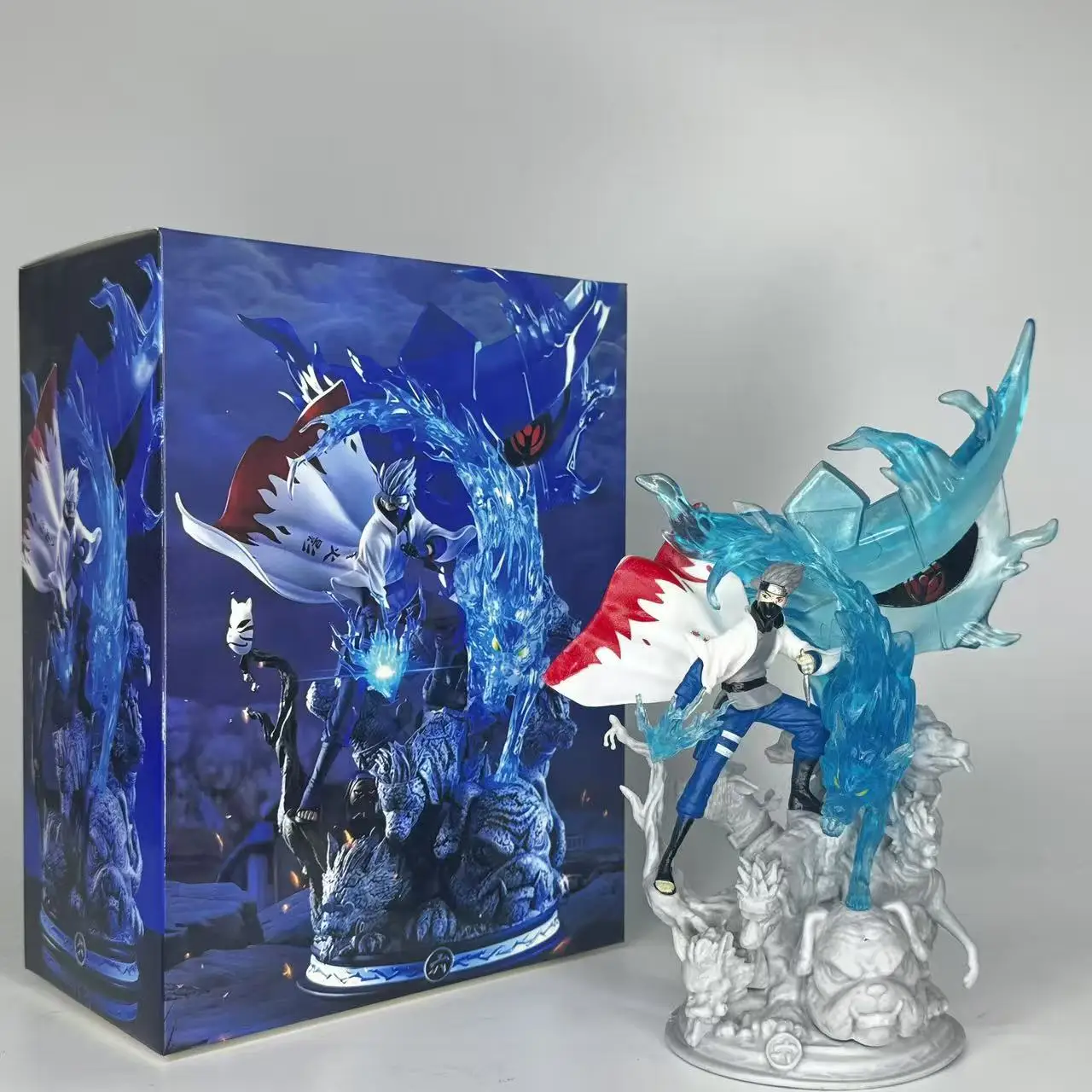 Naruto Anime 6. Generation CS Kakashi 20 cm Sasuke Statue handgemachte Ornament Sammlerfigur