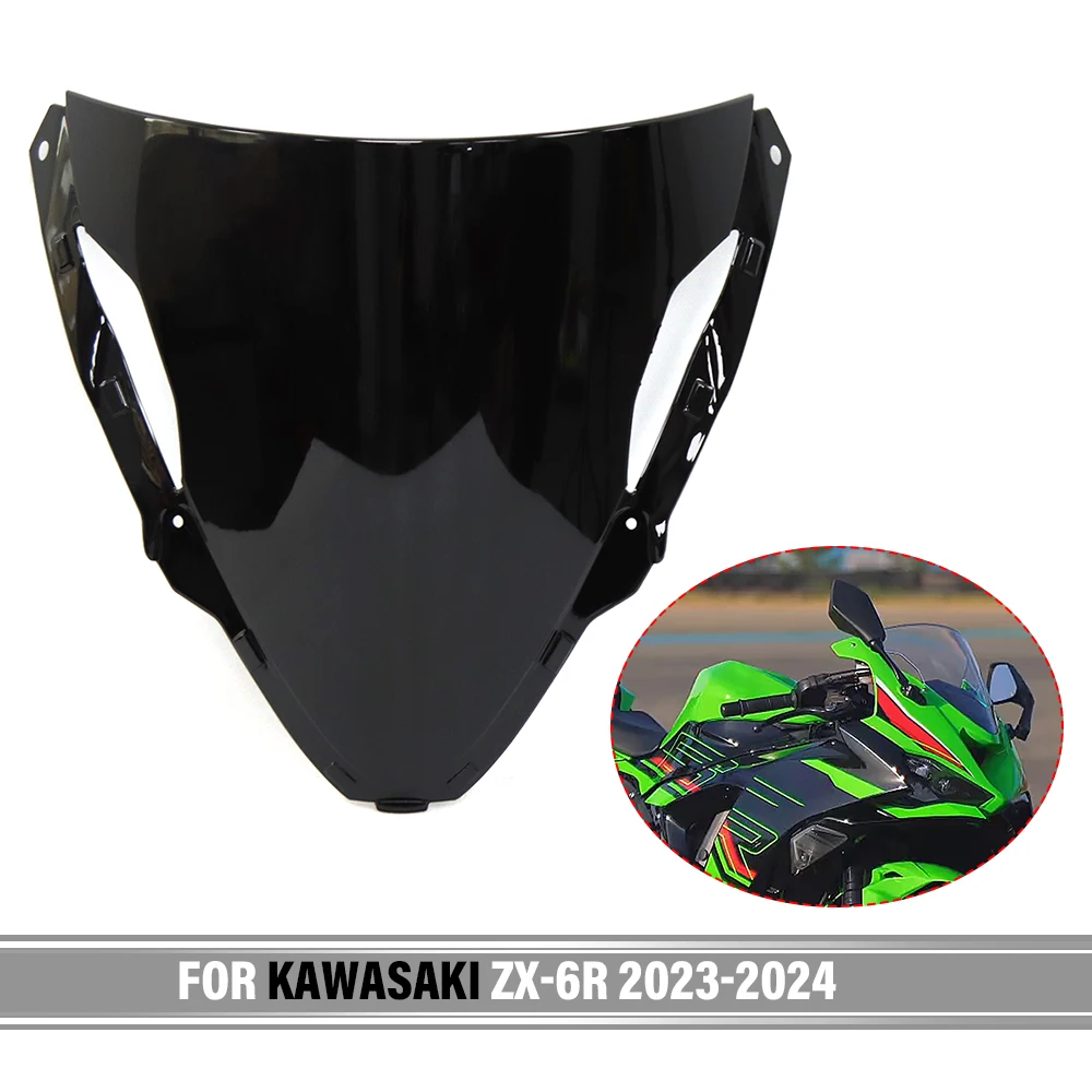 

Motorcycle Windscreen Windshield Wind Deflectors Double Bubble Windshield Protector For Kawasaki ZX6R ZX-6R ZX 6R 2023 2024 ZX6R