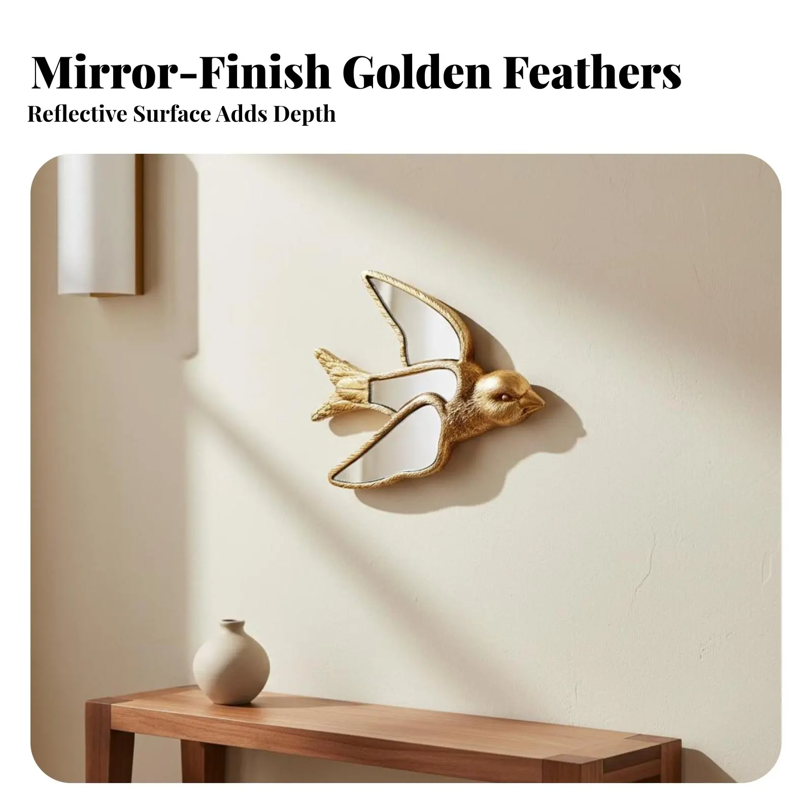 Resin Avian Wall Hanging Detailed Craftsmanship Swallow Wall Decor House Decoration Easy to Hang for Entryway, Hallway