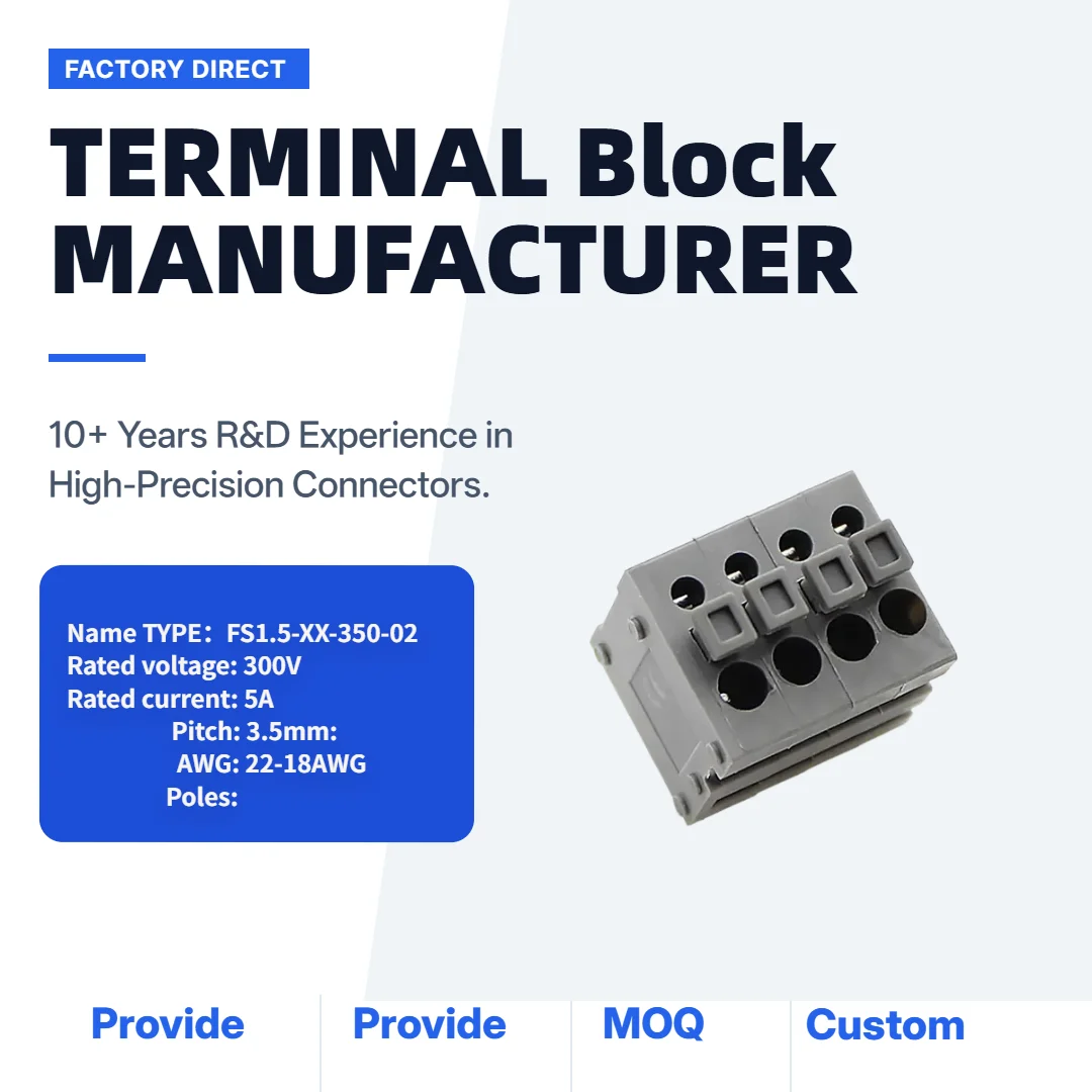 DG211 3.5mm Pitch 2P-8P PCB Spring Terminal Block Screwless Push-in Connector for PCB Circuit Board