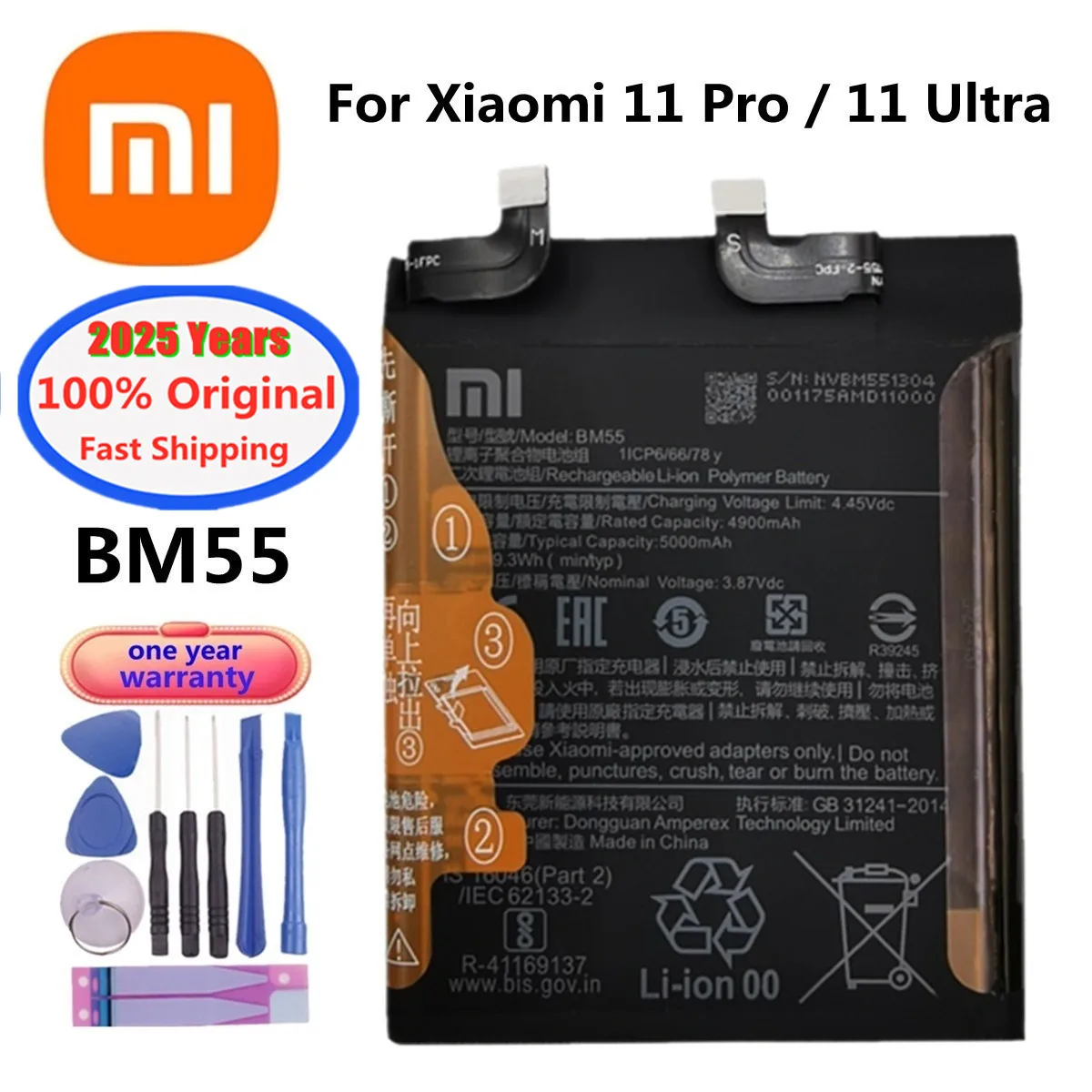 New Original Battery For Xiaomi Redmi Note K20 Mi 9 9T 10 10T Pro 4 4X 11 11T Lite 6X 5X A2 Pro Ultra Mix 4 CC9 POCO X3 Battery