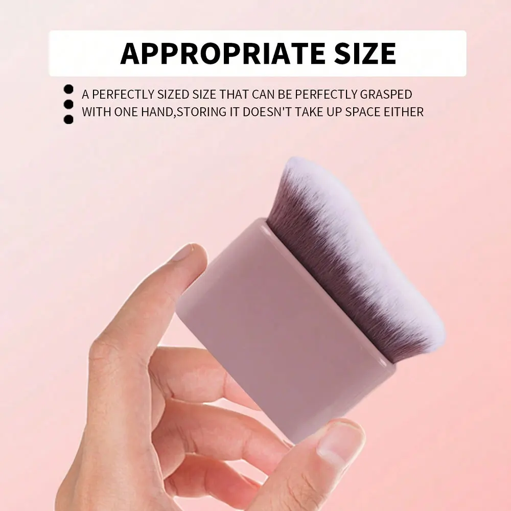 فرشاة أساس مسطحة متموجة محمولة ، وجه ناعم وملائم تمامًا ، ملمس ناعم جدًا ، مثالي للمبتدئين ، 1. #4