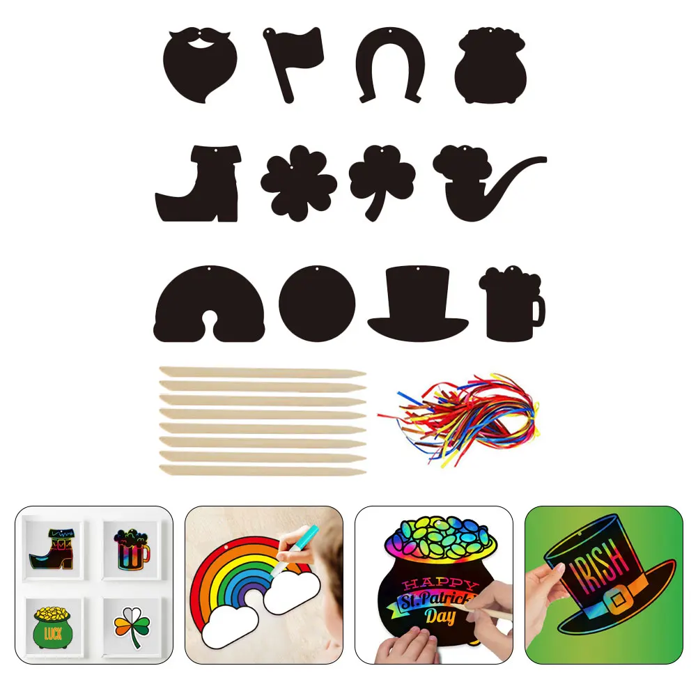 Papiers à gratter sûrs, bricolage, artisanat d'art créatif, jouets éducatifs pour enfants, décorations de fête, jeux de dessin