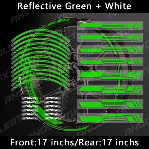 Reflective Motorcycle Wheel Stickers Hub Decal Rim Stripe 17 Inchs For YAMAHA Honda Kawasaki Suzuki BMW KTM Husqvarna Triumph - Image 22