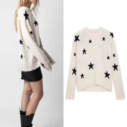 European and American high-quality light luxury oversized women's knitted sweaters autumn and winter warm pullovers