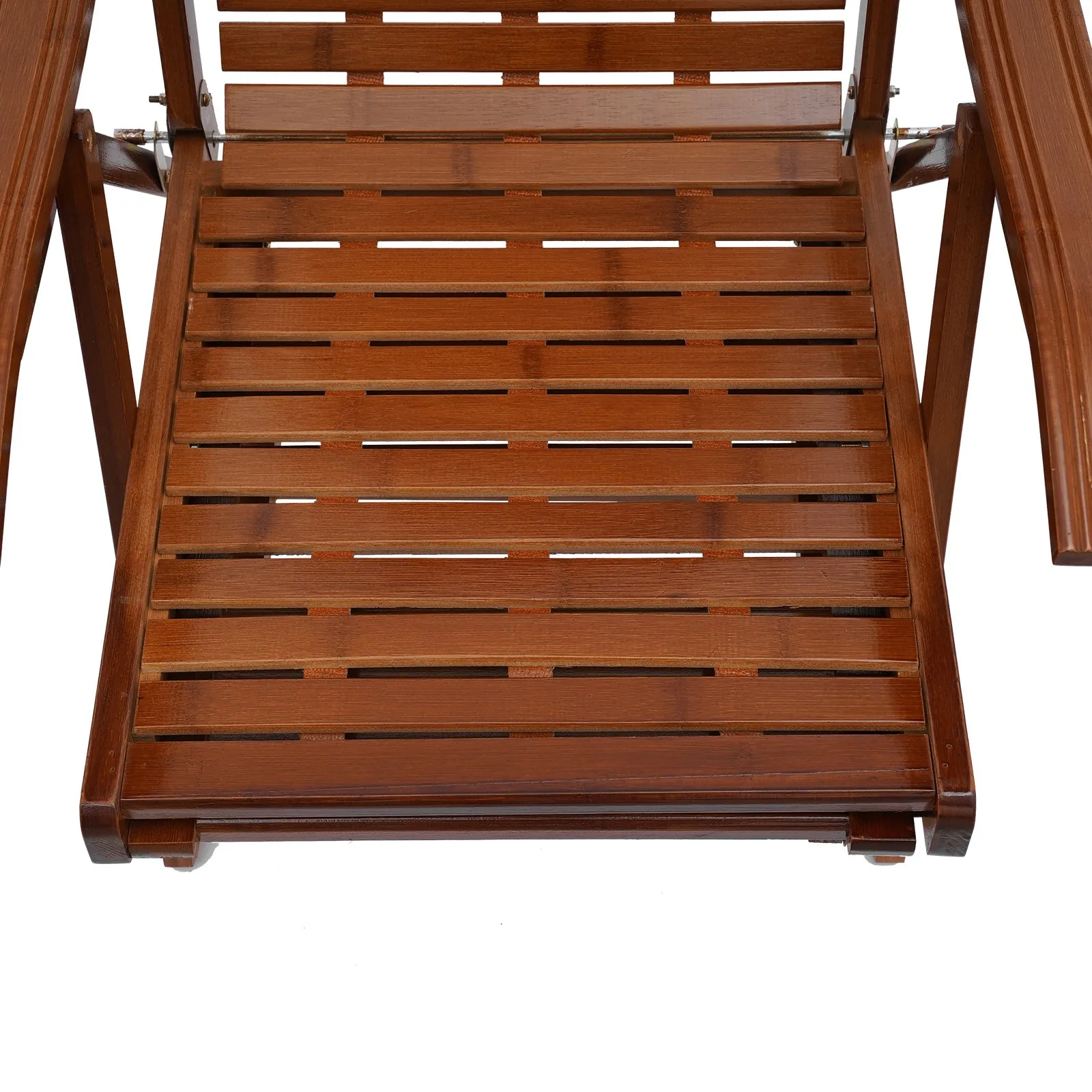 كرسي مريح من الخيزران، تصميم قابل للطي مع أوضاع قابلة للتعديل، مثالي للاسترخاء في الشرفة ومزاج القراءة #6