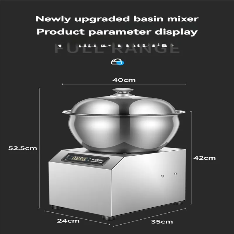 Electric flour dough large capacity kneading machine, spiral dough mixer, pizza cake bread machine, baking equipment