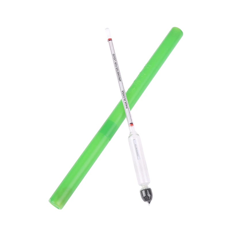 1Set Hydrometer Tester Vintage Measuring Bottle Set Tools Alcoholmeter Wine Concentration Meter 0-100° Hydrometer Tester