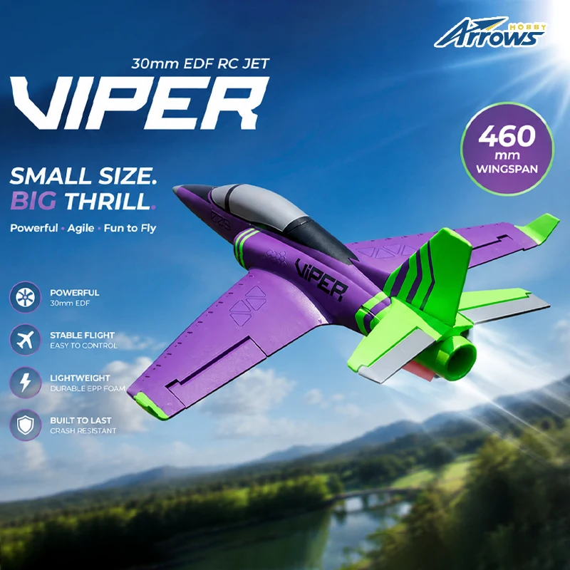 Blue Arrow Hand Throwing 30mm EDF Viper PNP RTF Version RC Aircraft Fixed Wing EPP Assembly Model Remote Controlled Adult Toy