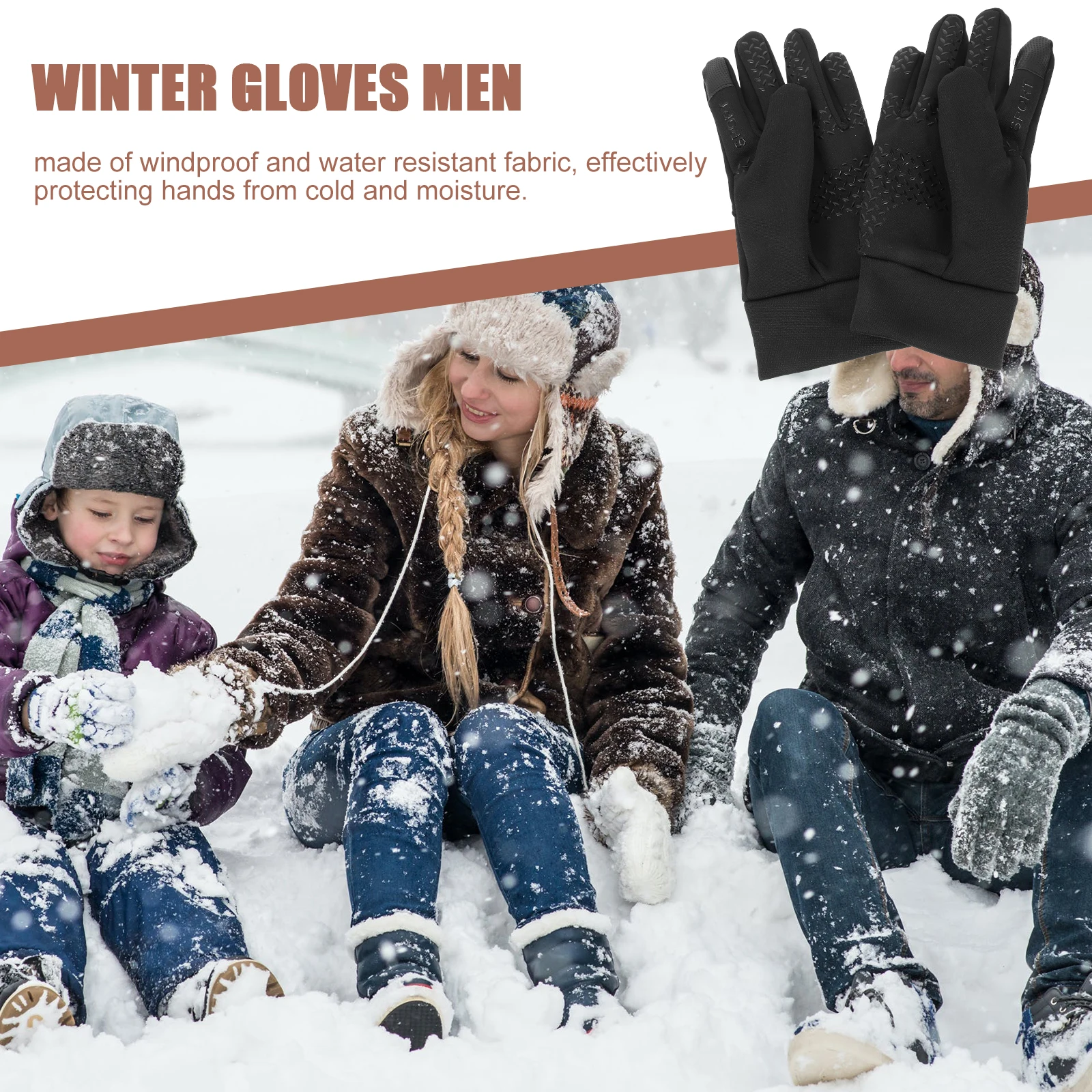 

Windproof Waterproof Gloves Screen Full Finger Outdoor Touch Men Ultraviolet Light