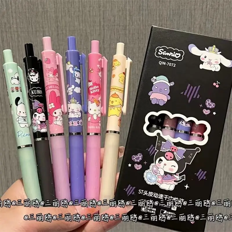 0.5mm black gel pen Cinnamoroll Hello Kitty Kuromi My melody Pochacco Sanrio high-looking student girl heart-speed dry press pen