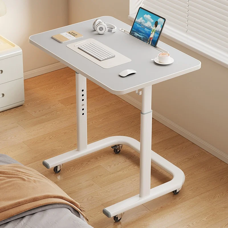 #¥Movable Lifting Bedside Desk Sofa Side Table Adjustable Height Desk Computer Shelf Office Ergonomic