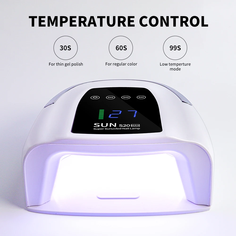 Rechargeable UV LED Nail Art Lamp for Cure Gel Nail Polish 48LEDS Nail Dryer with Motion Sensing Professional Nail Art Tool