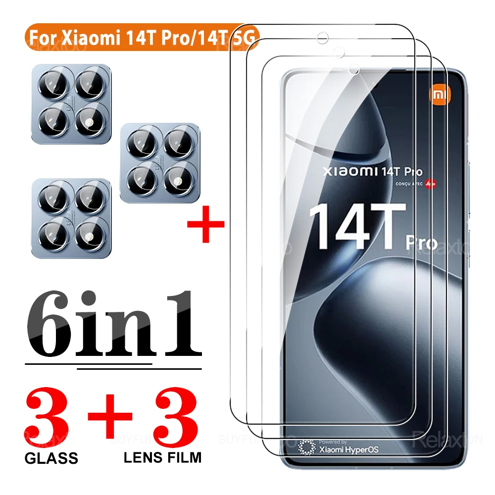 6in1 For Xiaomi 14T Pro 14TPro 14 T Pro Screen Protector Film xioami Xiaomi14TPro Xiaomi14T Pro 5G Protect Camera Glass cover