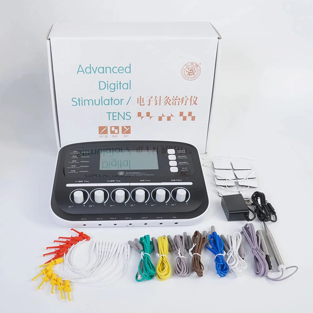 

Electro Acupuncture Electroacupuncture Stimulator Machine Nerve and Muscle Electroacupuncture Therapy 6 Output TENS Massager