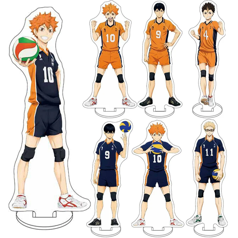 16CM Anime ‌ Haikyuu!! Figur Shoyo Hinata Kei Tsukishima Tobio Kageyama Tadashi Sugawara Acryl-Ständer Cosplay-Ornamente Geschenke