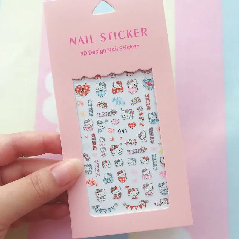 Kawaii Pokemon Pikachu Nail Stickers Cartoon Cute Self-adhesive Student Children Adult DIY Nail Beauty Stickers Christmars Gifts