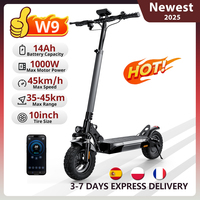 W9 10 inch Off Road Electric Scooter 1000W Rear Motor 48V14Ah Battery 45km/h 35-45KM Range Dual Disc Brakes With APP E Scooter