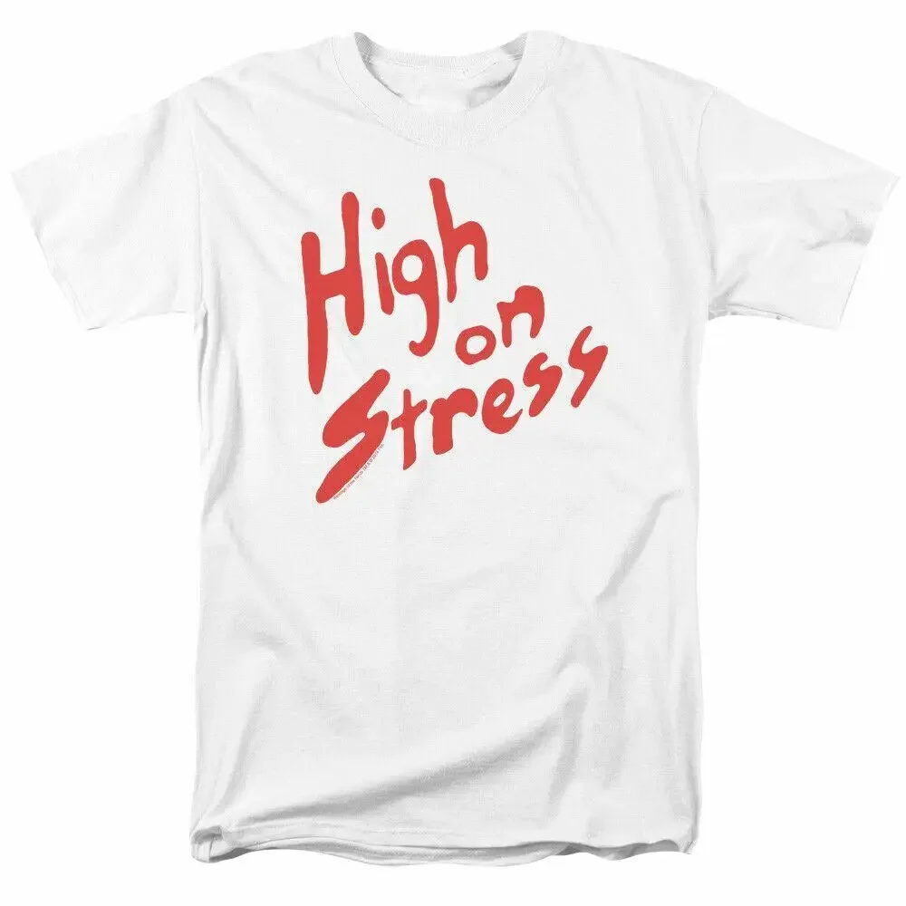 Revenge of the Nerds High on Stress T Shirt Mens Licensed Movie Tee Booger White