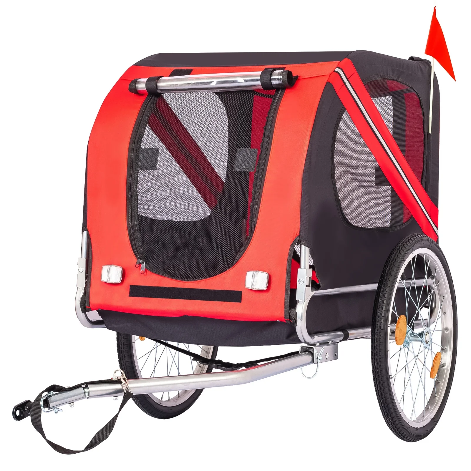 AliExpress NONE Universal Bike Trailer for Medium & Large Dogs - 88Lbs Capacity Convertible Pet Carrier with 19" Air Tires for Bicycle & Jogger