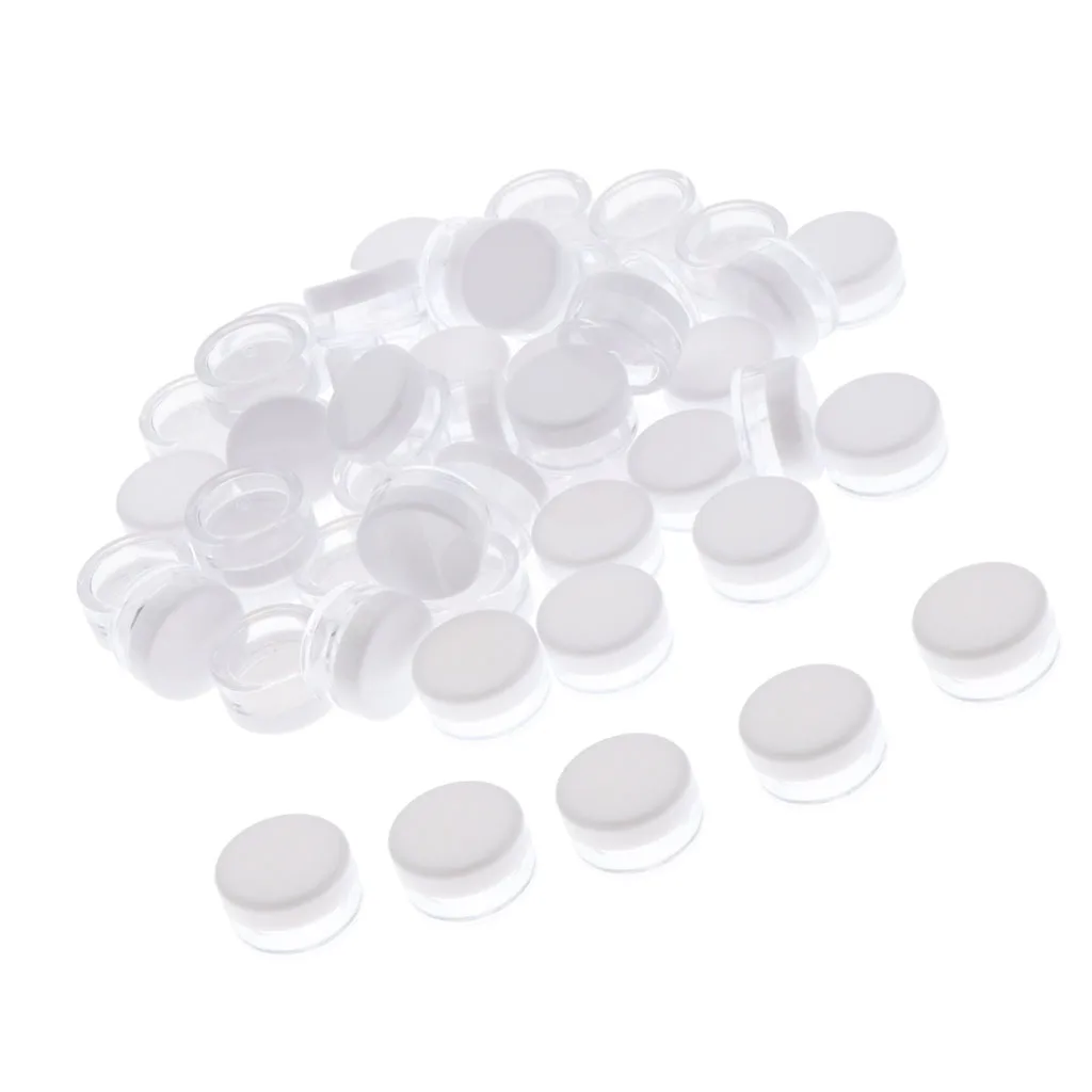 리필 가능한 플라스틱 화장품 용기 빈 메이크업 병 뚜껑이 있는 립밤, 향신료, 보석 샘플 보관용