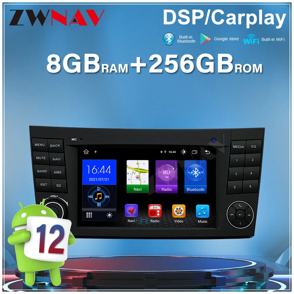 8 Core 7'' For Benz w211 Android12 Car Radio Auto Touch Screen No DVD GPS Navigation Wireless Carplay Stereo Multimedia Player