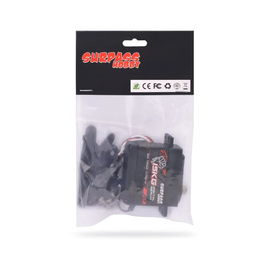 SURPASS HOBBY Digital 9G 17G 25G 6KG 9KG 15KG 20kg Metal Gear Servo for 1/10 1/8 RC Car Boat  Airplane Robot