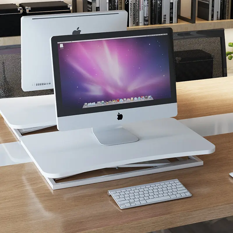Eco Coated Standing Desk Riser Height Adjustable Mobile Workstation for Laptop Notebook Computer Desktop Standing Table