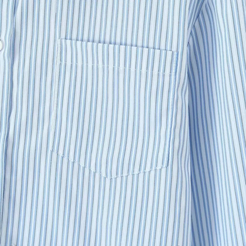 Faionable Adient Color Splicing Chiffon irt JNLEAOG Damen Frühling New Sle Loose Fit Denim Look irt Polyesterfaser...