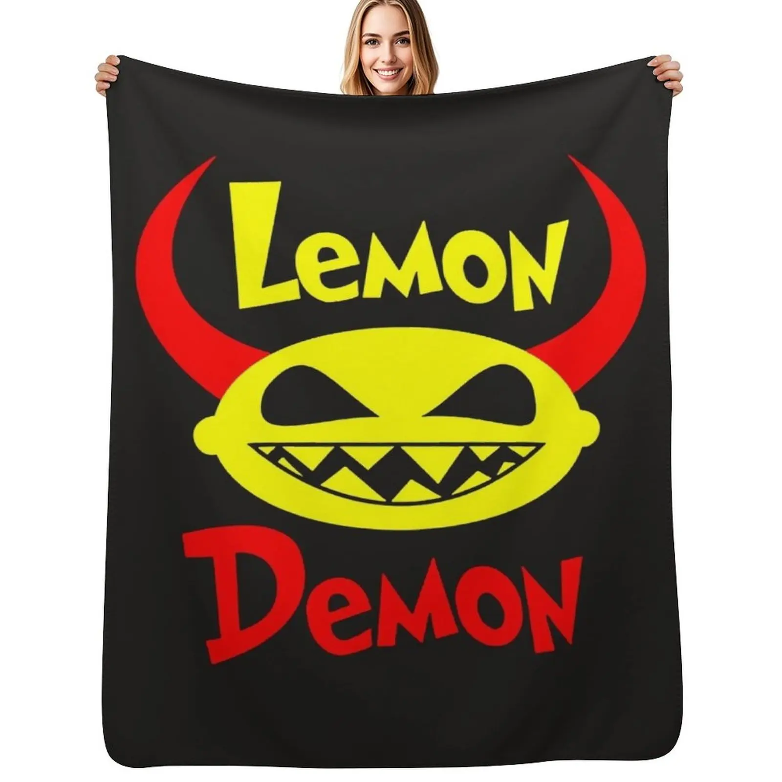 Lemon demon Throw Blanket Cozy Microfiber Throw Blanket for Home Bedroom