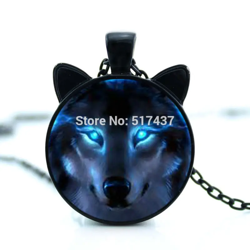 CN-00758 2017 New hot New Nordic Wiccan Wolf Necklace Wiccan Wolf Pendant Jewelry Glass Photo Cabochon Necklace HZ2