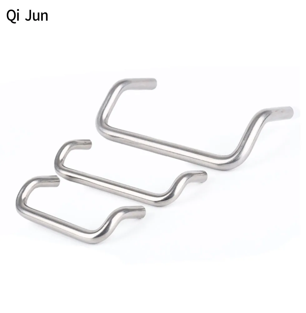 Stainless steel double bending handle white steel distribution box drawer welding handle industrial solid stainless steel hand