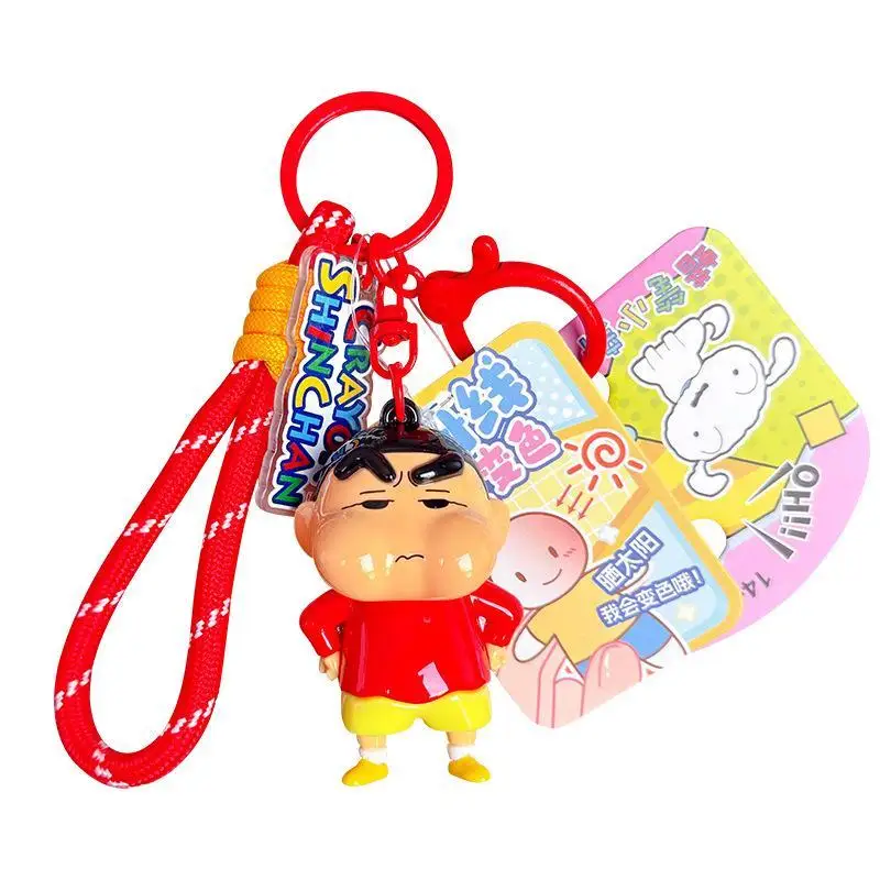 Crayon Shin Chann Keychain Cute Doll Pendant Couple Car Key Chain Bag Hanging Ornament Portable Cartoon Decor Accessory Nice