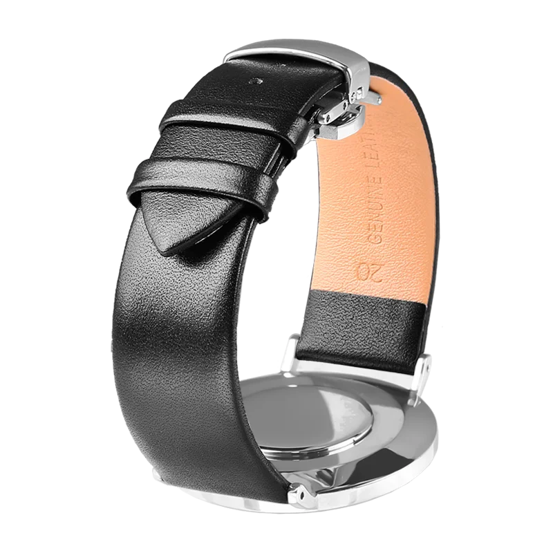 超薄型牛革ストラップ男性と女性のバタフライバックルに適したロング秦ロッシーニ DW カシオレザーブレスレット 16 18 20 22 ミリメートル