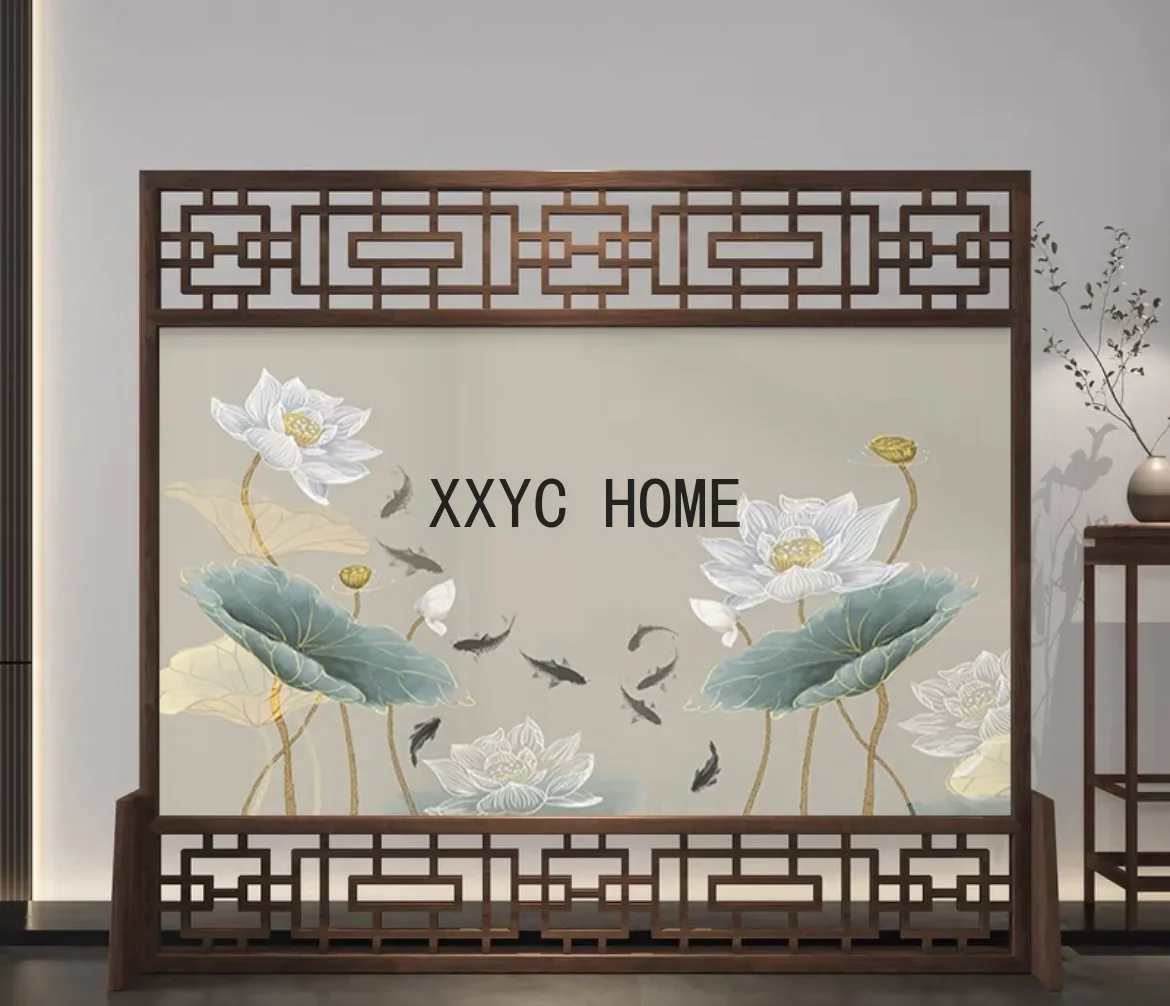 

Customized new Chinese style screen partition living room bedroom shade home entrance entrance office solid wood