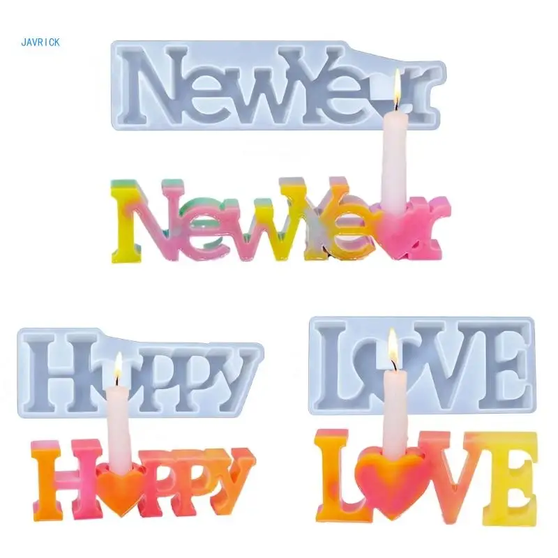 

Holder Resin Mold Love Letter Candlestick Silicone Mould Unique New Year