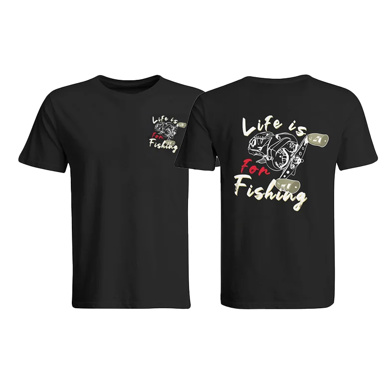 

Culture Breathable Summer Short Sleeve T-Shirt Pattern Crew Neck Design Cotton Casual Fishing Comfortable Outdoor T-Shirt Luya