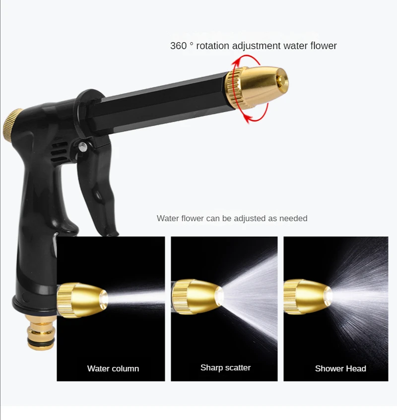 Adjustable Car Wash Machine High Pressure Washer Gun Patterns Garden Watering Hose Nozzle Sprinkler Universal Car Washing Kit