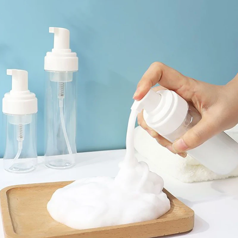 5Pcs 30/60ml Foam Pump Bottle Empty Face Cleaner Cosmetic Bottles Soap Dispenser Refillable Hand Sanitizer