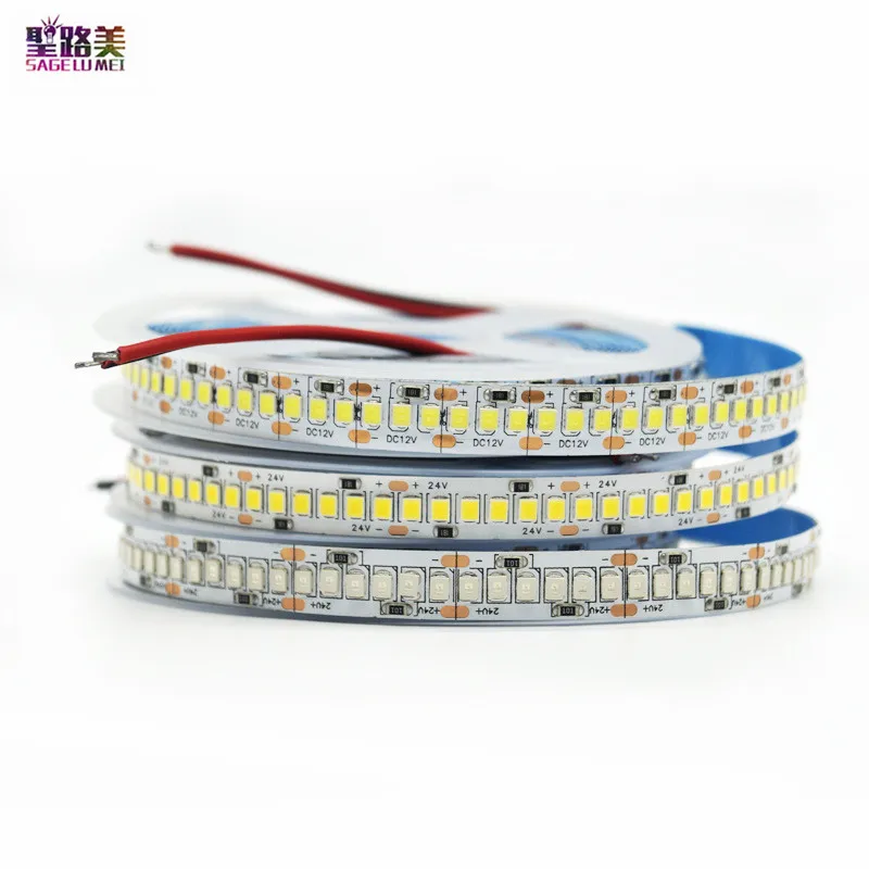 12V 2835 LED Strip Light 5m 24V Volt Warm White/Red/Green/Blue Tape Strips Lingting Flexible Waterproof 1200leds Room Home Decor