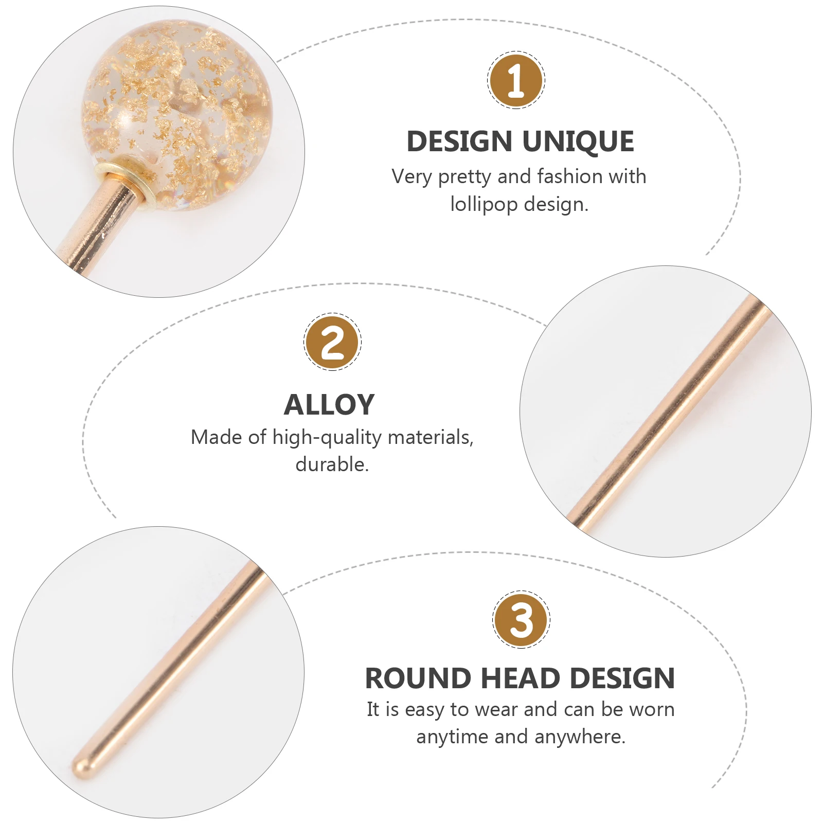 

Retro Hairpin for Women Updo Bun Accessories Classic Claw Vintage Clips Premium Material Lollipop Style Unique Gifts Hair