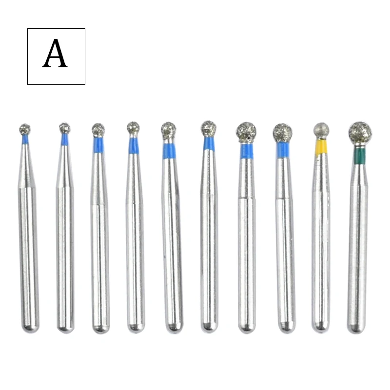 10 Stück/1,6mm zahn ärztliche Hoch geschwindigkeit bohrer Diamant bohrer für Zahnarzt zähne Polieren Schleif labor werkzeuge