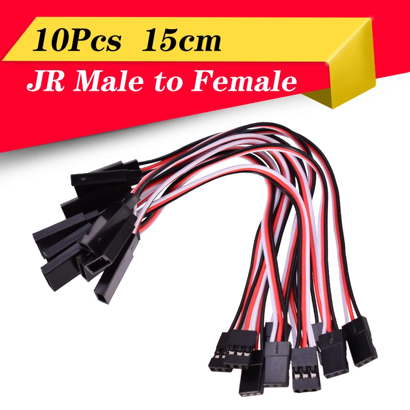 10Pcs 150mm 15cm Servo Extension Lead Wire Cable For RC Futaba JR Male to Female 15cm Wire Connector