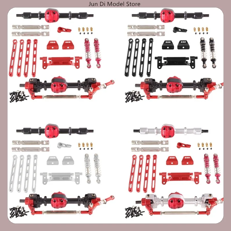 Metal Upgrade Front & Rear Assembly Kit for Mang Niu 1/12 MN82 LC79 MN78 RC Car Spare Parts