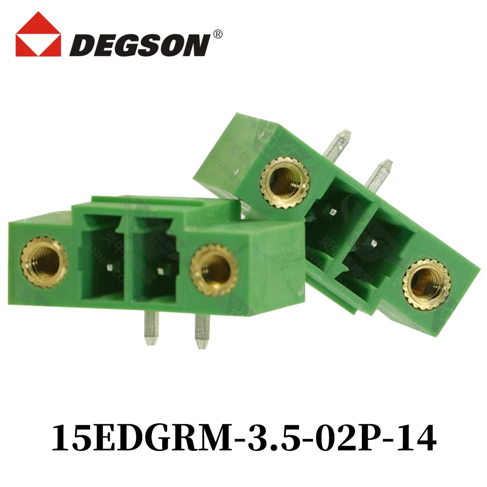 

DEGSON 15EDGRM-3.5-04P-14-00ZH 15EDGRM-3.81 Pluggable PCB Terminal Blocks KF15EDGRM 2P-12P MC1.5-GF Phoenix Contact 7A 250V