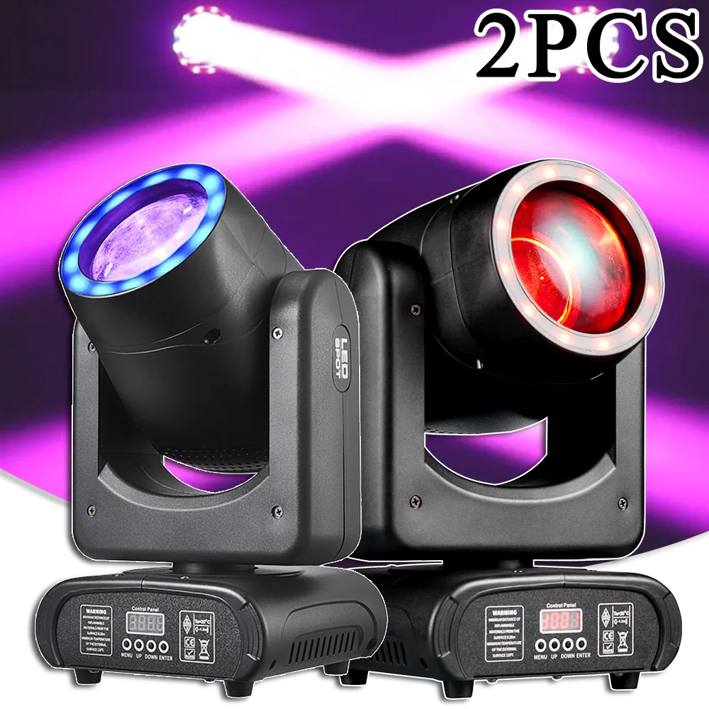 2PCS LED 120W Moving Head Beam Spot Aperture RGB DMX Control For Wedding Home Party Christmas NightClub Dj Disco Stage Lighting